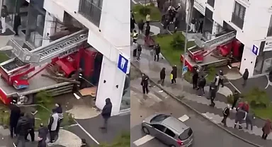 Büyükçekmece'de Facia Gibi Kaza! Vinç, Diş Polikliniğine Girdi: Sürücü Kaçtı