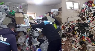 Erzurum’da Akılalmaz Manzara! Evden 20 Ton Çöp Çıktı