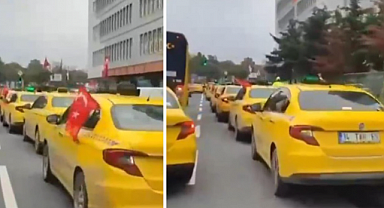 İstanbul'da Taksicilerden Martı TAG Protestosu! Maslak'ta Trafik Kilitlendi