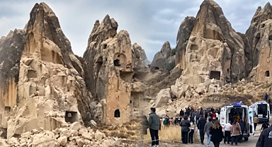 Kapadokya'da Peribacası Çöktü: 2 Kişi Hayatını Kaybetti, 1 Kişi Yaralandı