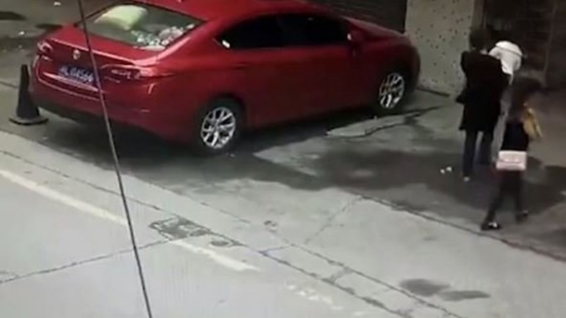 Sokak Ortasında Akıl Almaz Olay! Yolda Yürüyen Kadının Üstüne Köpek Düştü